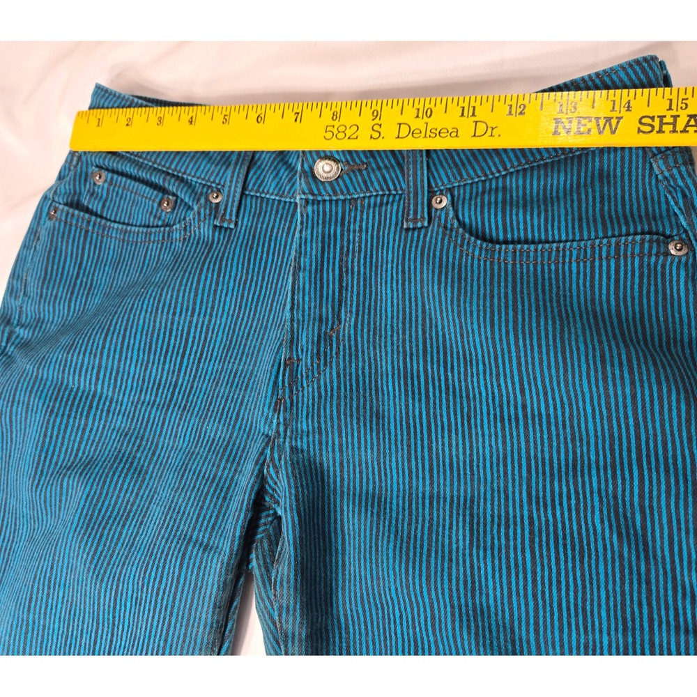 Levis Womens Size W30 L30 Color Teal/Black Striped Skinny 5 Pckt Jean Leggings - Picture 6 of 11